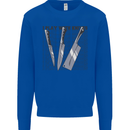 I Play With Knives Funny Chef Mens Sweatshirt Jumper Royal Blue