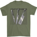 I Play With Knives Funny Chef Mens T-Shirt 100% Cotton Military Green