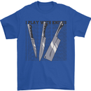 I Play With Knives Funny Chef Mens T-Shirt 100% Cotton Royal Blue