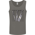I Play With Knives Funny Chef Mens Vest Tank Top Charcoal