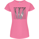 I Play With Knives Funny Chef Womens Petite Cut T-Shirt Azalea