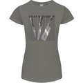I Play With Knives Funny Chef Womens Petite Cut T-Shirt Charcoal