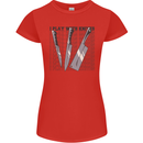 I Play With Knives Funny Chef Womens Petite Cut T-Shirt Red