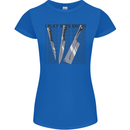 I Play With Knives Funny Chef Womens Petite Cut T-Shirt Royal Blue