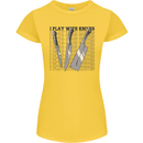 I Play With Knives Funny Chef Womens Petite Cut T-Shirt Yellow
