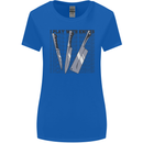 I Play With Knives Funny Chef Womens Wider Cut T-Shirt Royal Blue