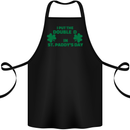 I Put the DD in St. Paddy's Day Funny Boobs Cotton Apron 100% Organic Black