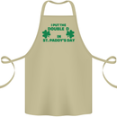 I Put the DD in St. Paddy's Day Funny Boobs Cotton Apron 100% Organic Khaki