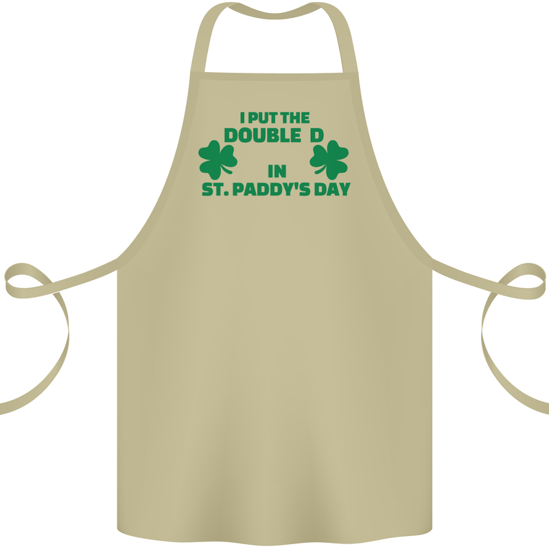 I Put the DD in St. Paddy's Day Funny Boobs Cotton Apron 100% Organic Khaki