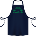 I Put the DD in St. Paddy's Day Funny Boobs Cotton Apron 100% Organic Navy Blue