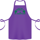 I Put the DD in St. Paddy's Day Funny Boobs Cotton Apron 100% Organic Purple