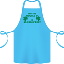 I Put the DD in St. Paddy's Day Funny Boobs Cotton Apron 100% Organic Turquoise