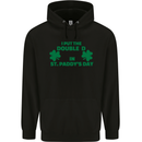 I Put the DD in St. Paddy's Day Funny Boobs Mens 80% Cotton Hoodie Black