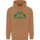 I Put the DD in St. Paddy's Day Funny Boobs Mens 80% Cotton Hoodie Caramel Latte