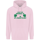 I Put the DD in St. Paddy's Day Funny Boobs Mens 80% Cotton Hoodie Light Pink