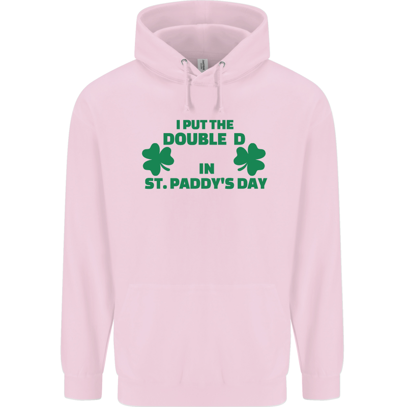 I Put the DD in St. Paddy's Day Funny Boobs Mens 80% Cotton Hoodie Light Pink