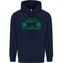 I Put the DD in St. Paddy's Day Funny Boobs Mens 80% Cotton Hoodie Navy Blue