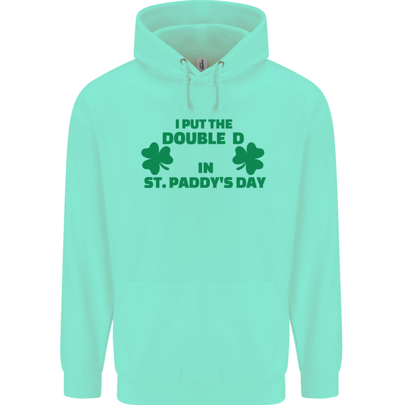 I Put the DD in St. Paddy's Day Funny Boobs Mens 80% Cotton Hoodie Peppermint