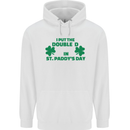 I Put the DD in St. Paddy's Day Funny Boobs Mens 80% Cotton Hoodie White