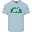 I Put the DD in St. Paddy's Day Funny Boobs Mens Cotton T-Shirt Tee Top Light Blue