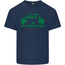 I Put the DD in St. Paddy's Day Funny Boobs Mens Cotton T-Shirt Tee Top Navy Blue