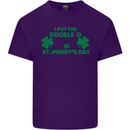 I Put the DD in St. Paddy's Day Funny Boobs Mens Cotton T-Shirt Tee Top Purple