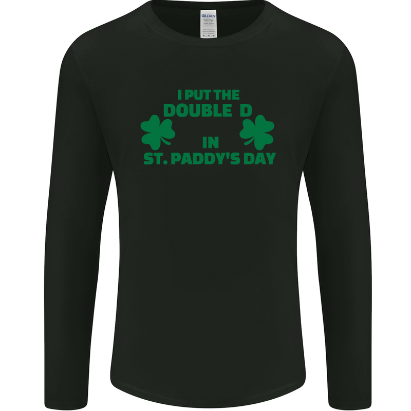 I Put the DD in St. Paddy's Day Funny Boobs Mens Long Sleeve T-Shirt Black