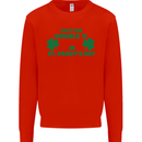 I Put the DD in St. Paddy's Day Funny Boobs Mens Sweatshirt Jumper Bright Red