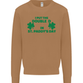 I Put the DD in St. Paddy's Day Funny Boobs Mens Sweatshirt Jumper Caramel Latte