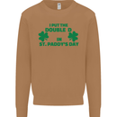 I Put the DD in St. Paddy's Day Funny Boobs Mens Sweatshirt Jumper Caramel Latte
