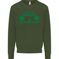 I Put the DD in St. Paddy's Day Funny Boobs Mens Sweatshirt Jumper Forest Green