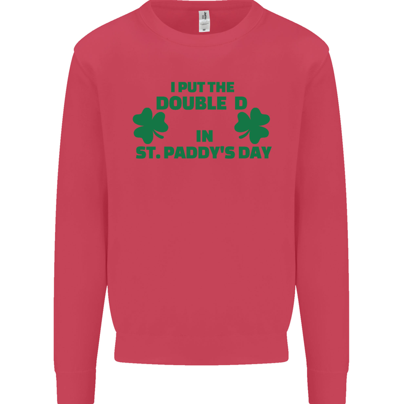 I Put the DD in St. Paddy's Day Funny Boobs Mens Sweatshirt Jumper Heliconia