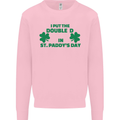I Put the DD in St. Paddy's Day Funny Boobs Mens Sweatshirt Jumper Light Pink