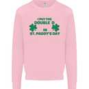 I Put the DD in St. Paddy's Day Funny Boobs Mens Sweatshirt Jumper Light Pink