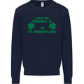 I Put the DD in St. Paddy's Day Funny Boobs Mens Sweatshirt Jumper Navy Blue