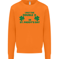 I Put the DD in St. Paddy's Day Funny Boobs Mens Sweatshirt Jumper Orange