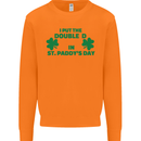 I Put the DD in St. Paddy's Day Funny Boobs Mens Sweatshirt Jumper Orange