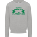 I Put the DD in St. Paddy's Day Funny Boobs Mens Sweatshirt Jumper Sports Grey