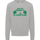 I Put the DD in St. Paddy's Day Funny Boobs Mens Sweatshirt Jumper Sports Grey