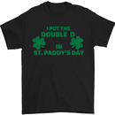 I Put the DD in St. Paddy's Day Funny Boobs Mens T-Shirt Cotton Gildan Black