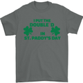 I Put the DD in St. Paddy's Day Funny Boobs Mens T-Shirt Cotton Gildan Charcoal