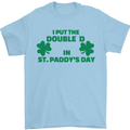 I Put the DD in St. Paddy's Day Funny Boobs Mens T-Shirt Cotton Gildan Light Blue