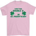 I Put the DD in St. Paddy's Day Funny Boobs Mens T-Shirt Cotton Gildan Light Pink