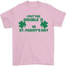 I Put the DD in St. Paddy's Day Funny Boobs Mens T-Shirt Cotton Gildan Light Pink