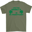 I Put the DD in St. Paddy's Day Funny Boobs Mens T-Shirt Cotton Gildan Military Green