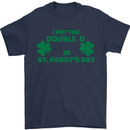 I Put the DD in St. Paddy's Day Funny Boobs Mens T-Shirt Cotton Gildan Navy Blue
