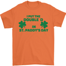 I Put the DD in St. Paddy's Day Funny Boobs Mens T-Shirt Cotton Gildan Orange