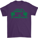 I Put the DD in St. Paddy's Day Funny Boobs Mens T-Shirt Cotton Gildan Purple