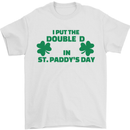 I Put the DD in St. Paddy's Day Funny Boobs Mens T-Shirt Cotton Gildan White