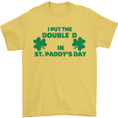 I Put the DD in St. Paddy's Day Funny Boobs Mens T-Shirt Cotton Gildan Yellow